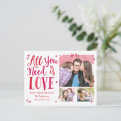 Alles wat je nodig hebt is liefde Valentijnsdag Br Feestdagenkaart (Staand voorkant)