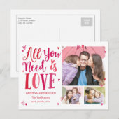 Alles wat je nodig hebt is liefde Valentijnsdag Br Feestdagenkaart (Voorkant / Achterkant)