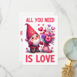 Alles wat je nodig hebt is Liefde - Valentijnsdagk Bedankkaart