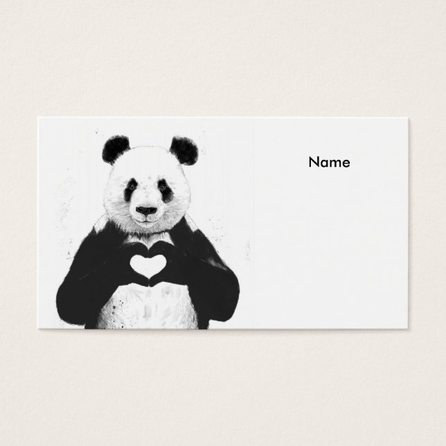 Alles wat je nodig hebt is liefde visitekaartjes (Voorkant)