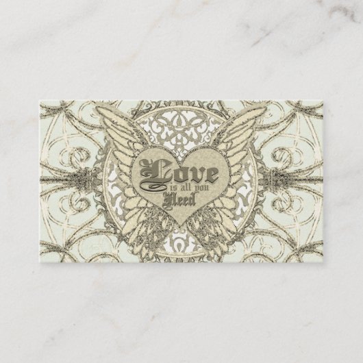 Alles wat je nodig hebt is liefde voor Angel Wings Visitekaartje (Voorkant)
