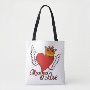 Alles wat je nodig hebt is liefde voor HEART CROWN Tote Bag