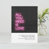 Alles wat je nodig hebt is liefde voor Neon Glow L Kaart (Staand voorkant)