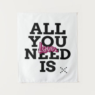 Alles wat je nodig hebt is liefde wandkleed