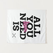 Alles wat je nodig hebt is liefde wandkleed (Voorkant (horizontaal))
