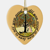 Alles wat je nodig hebt is liefdesboom van het lev keramisch ornament (Rechts)