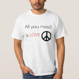 Alles wat je nodig hebt is liefdestheater t-shirt