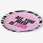 "ALLES WAT JE NODIG HEBT IS LIEFT" PAPIEREN BORDJE (Gekanteld)