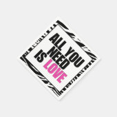 "ALLES WAT JE NODIG HEBT IS LIEFT" SERVETTEN (Hoek)