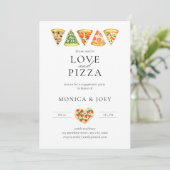 Alles wat je nodig hebt is Love and Pizza Engageme Kaart (Staand voorkant)