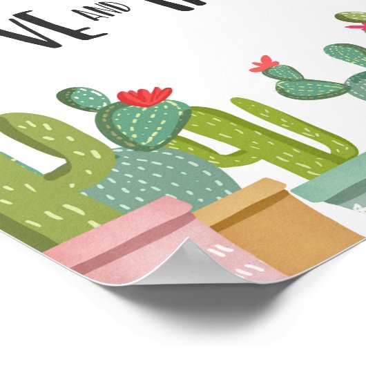 Alles wat je nodig hebt is Love and Tacos Fiesta T Poster (Hoek)