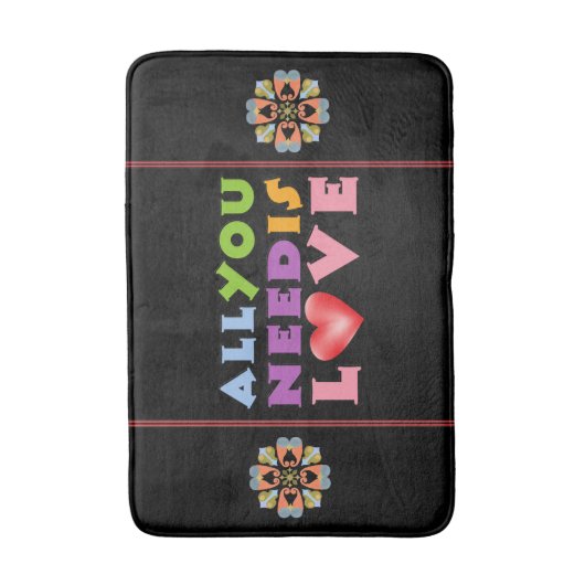 Alles wat je nodig hebt is Love Bath Mat (Voorkant Verticaal)