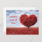 Alles wat je nodig hebt is Love Briefkaart (Voorkant / Achterkant)