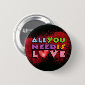 Alles wat je nodig hebt is Love Button (Voorkant /achterkant)