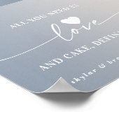 Alles wat je nodig hebt is Love & Cake Ombre Weduw Poster (Hoek)