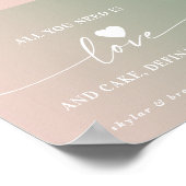Alles wat je nodig hebt is Love & Cake Ombre Weduw Poster (Hoek)