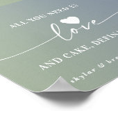 Alles wat je nodig hebt is Love & Cake Ombre Weduw Poster (Hoek)