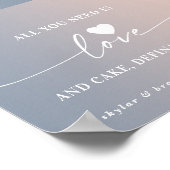 Alles wat je nodig hebt is Love & Cake Ombre Weduw Poster (Hoek)