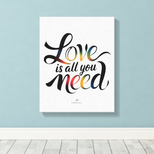 Alles wat je nodig hebt is Love Canvas - Love Canv (Insitu (Houten vloer))