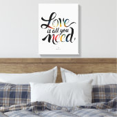 Alles wat je nodig hebt is Love Canvas - Love Canv (Insitu (Slaapkamer))
