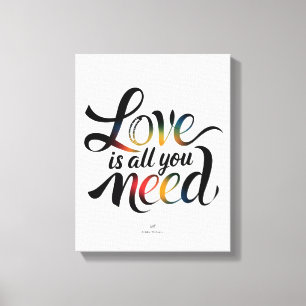 Alles wat je nodig hebt is Love Canvas - Love Canv Afdruk