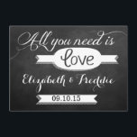Alles wat je nodig hebt is Love Chalkboard Weddens Informatiekaartje<br><div class="desc">Alles wat je nodig hebt is liefde krijtbord bruiloft Collectie - Detail Kaarten.</div>