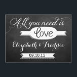 Alles wat je nodig hebt is Love Chalkboard Weddens Informatiekaartje<br><div class="desc">Alles wat je nodig hebt is liefde krijtbord bruiloft Collectie - Detail Kaarten.</div>
