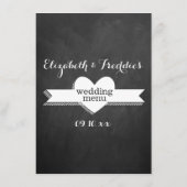 Alles wat je nodig hebt is Love Chalkboard Weddens Menu (Achterkant)