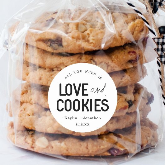 Alles wat je nodig hebt is Love & Cookies Wedding  Ronde Sticker