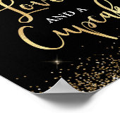 Alles wat je nodig hebt is Love & Cupcakes Black & Poster (Hoek)