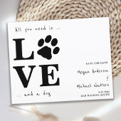 Alles wat je nodig hebt is Love Dog Save the Date