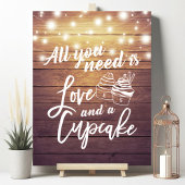 Alles wat je nodig hebt is Love en een Cupcake Wed Poster