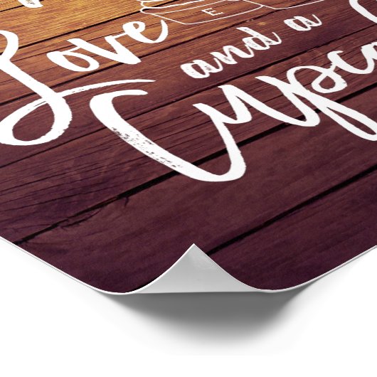 Alles wat je nodig hebt is Love en een Cupcake Wed Poster (Hoek)