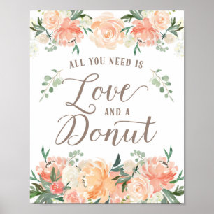 Alles wat je nodig hebt is Love en een Donut Desse Poster