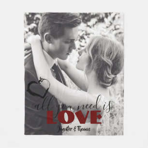 Alles wat je nodig hebt is Love Forever Couple Hea Fleece Deken