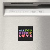 Alles wat je nodig hebt is Love Fridge Magnet (Insitu (Vaatwasser))