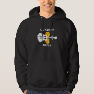 Alles wat je nodig hebt is Love Guitar Lake Shadow Hoodie