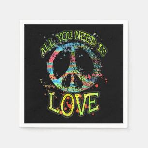 Alles wat je nodig hebt is Love Hippie Servet