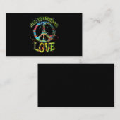 Alles wat je nodig hebt is Love Hippie Visitekaartje (Voorkant / Achterkant)
