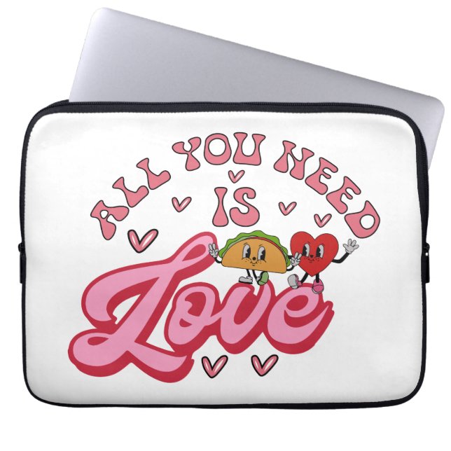 Alles wat je nodig hebt is Love Laptop Sleeve (Voorkant)