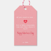 Alles wat je nodig hebt is Love Personalized Pink  Cadeaulabel (Voorkant)