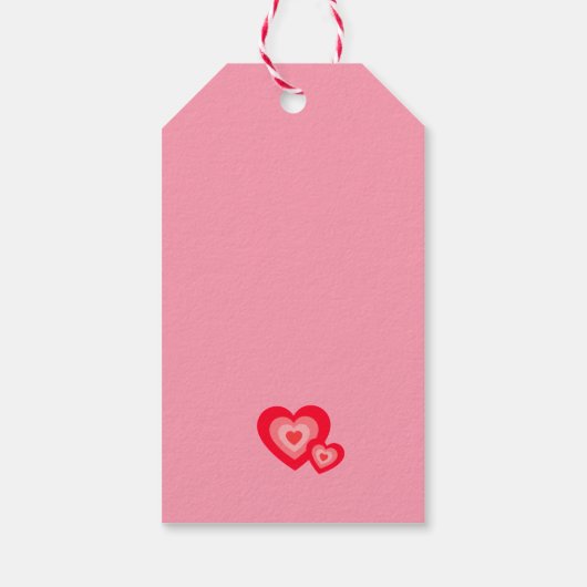 Alles wat je nodig hebt is Love Personalized Pink Cadeaulabel (Achterkant)