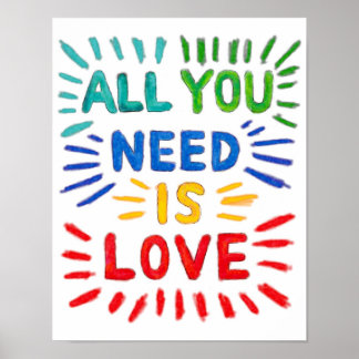 Alles wat je nodig hebt is Love poster
