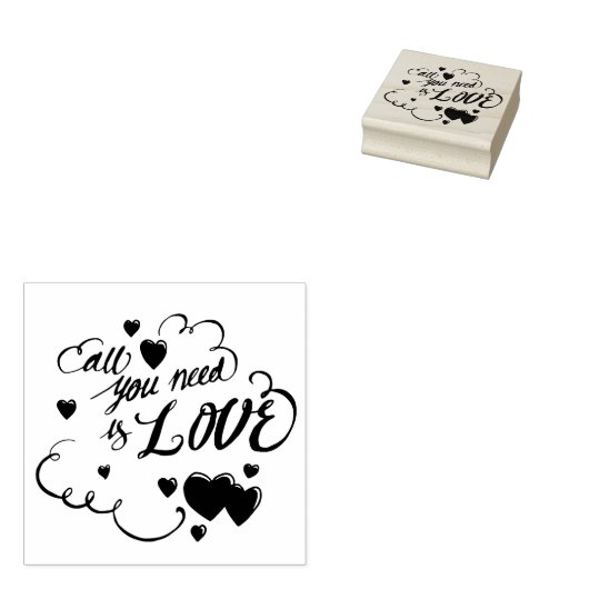 Alles wat je nodig hebt is Love Rubberstempel (Gestempeld)