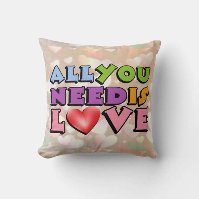 Alles wat je nodig hebt is Love Sierkussen (Voorkant)