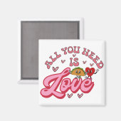 Alles wat je nodig hebt is Love T-Shirt Magneet (Voorkant / Achterkant)