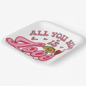 Alles wat je nodig hebt is Love T-Shirt Papieren Bordje (Gebogen)