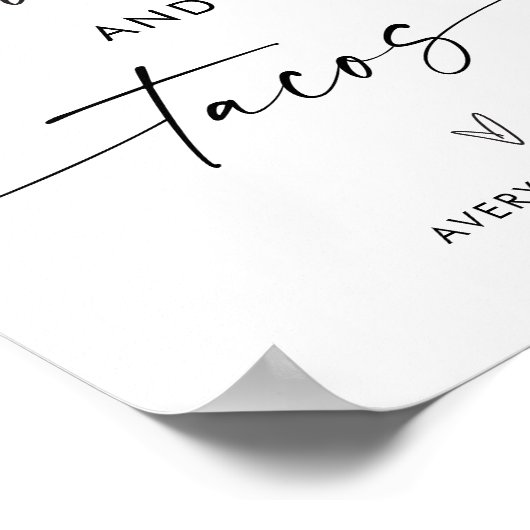 Alles wat je nodig hebt is Love & Tacos Bruiloft V Poster (Hoek)