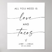 Alles wat je nodig hebt is Love & Tacos Bruiloft V Poster (Voorkant)