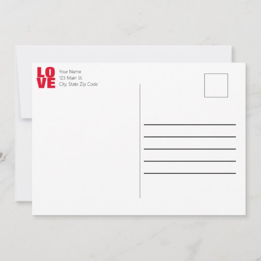 Alles wat je nodig hebt is Love Valentijn Kaart (Achterkant)